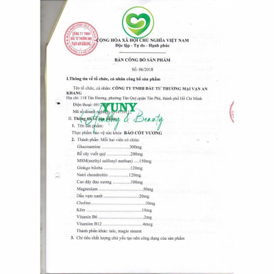 Viên Xương Khớp Bảo Cốt Vương Hỗ Trợ Tăng Tiết Dịch Khớp, Tái Tạo Mô Sụn Khớp, Giảm Khô Khớp Giúp Vận Động Linh Hoạt