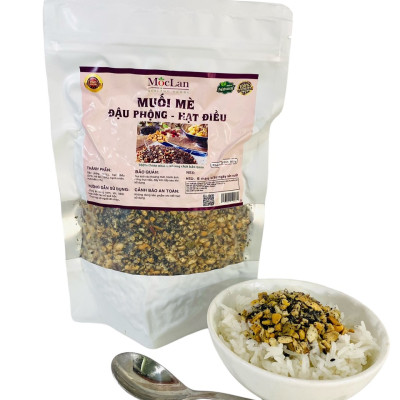 Muối mè đậu phộng - hạt điều Mộc Lan (bịch 500g)