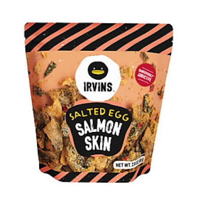 Da cá hồi trứng muối Salted Egg Salmon Skin 80g IRVINS