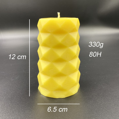 Nến Sáp Ong 80 Giờ Kèm Dĩa Gỗ Dừa 10cm : Khử Mùi Hôi Phòng, Làm Sạch Không Khí, Thơm Nhẹ Mùi Mật Ong - HÀNG CHÍNH HÃNG