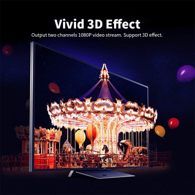 Cáp chuyển tổi VENTION HD 2.0 4K cho Laptop PC TV STB máy chơi Game  - 3m