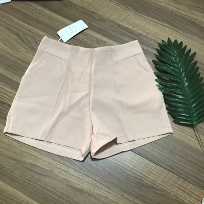 Quần short nữ cạp cao, chất liệu Đũi xước bền mát, thiết kế trẻ trung, năng động, quần đùi nữ NeSa Shop, QKH.52