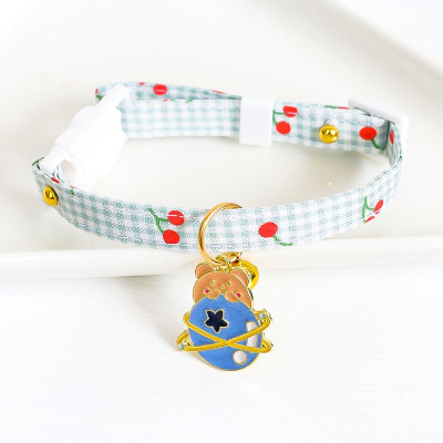 VÒNG CỔ VẢI MỎNG HỌA TIẾT ĐÁNG YÊU KÈM CHARM DÀNH CHO CHÓ MÈO NHỎ