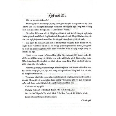 Hướng Dẫn Học Tiếng Anh Lớp 7 - Dùng Kèm SGK Tiếng Anh I-Learn Smart World (HA)