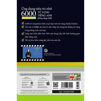 Sách - Ứng Dụng Siêu Trí Nhớ 6000 Từ Vựng Tiếng Anh Thông Dụng Nhất - MCBooks