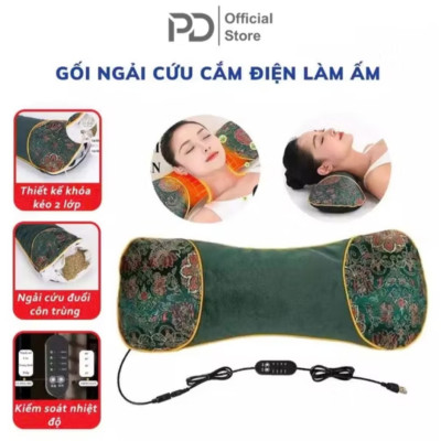 GỐI ĐẦU XÔNG NGÃI CỨU BẤM ĐIỆN CẢI THIỆN SỨC KHỎE GIẤC NGỦ NGON HÀNG CHUẨN CHẤT LƯỢNG 