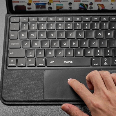 Bao da bàn phím Wiwu Mag touch kèm TrackPad cho iPad A16 . Air M3 11 inch , Pro M4 , Air 6 M2 11 Gen 10 ,11 M1M2, Air 5 / 4 - Hàng nhập khẩu