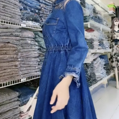 Đầm denim cao cấp siêu dễ thương Myqlothing.