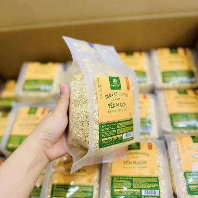 Yến mạch cán dẹt nguyên cám Úc đóng túi/ hũ 500gram thương hiệu Holinut