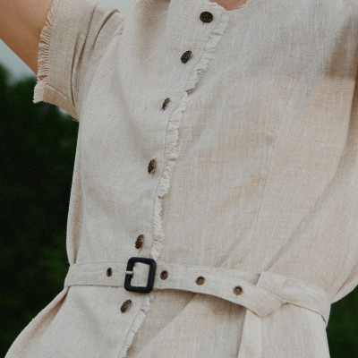 Áo Linen Rút Chỉ Lanh TOP220 thời trang thiết kế Hity