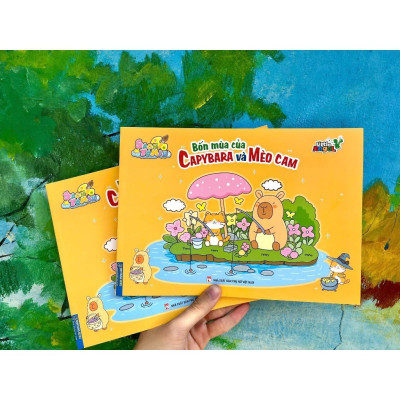 Sách Tô Màu - Bốn Mùa Của Capybara Và Mèo Cam - Minh Thắng
