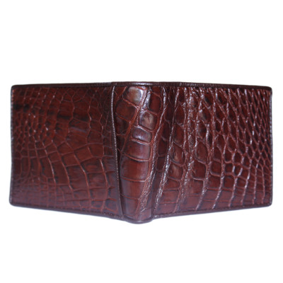  Ví nam da cá sấu màu nâu đỏ HJ92237-45-55-59-71