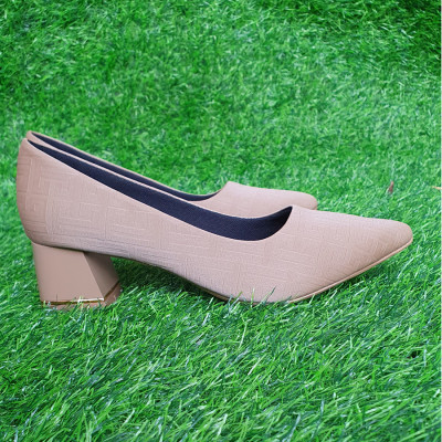 Giày cao gót mũi nhọn Trường Hải gót vuông 5cm CG126