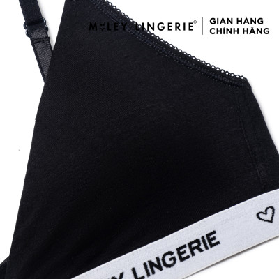Áo Ngực Cổ V Vải Sợi Thiên Nhiên Lưng Logo Being Me Miley Lingerie