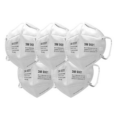 Combo 5 Khẩu Trang Lọc Bụi 9001 3M - Trắng