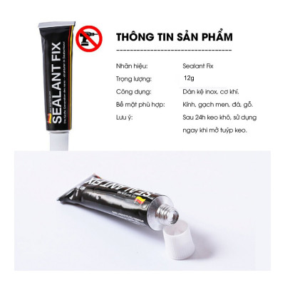 Keo Dola Home Dán INOX, Sắt Siêu Chắc Chắn Sealant Fix 12g