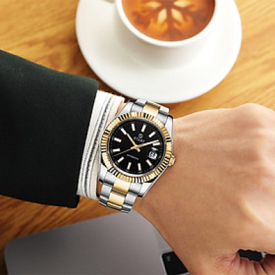 【START】Đồng hồ nam đồng hồ cơ tự động chống nước dạ quang chức năng ngày đồng hồ kim loại chất lượng Thụy Sĩ