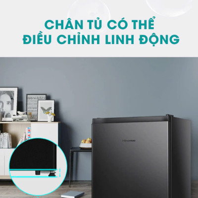 Tủ lạnh Mini Bar Hisense 45 Lít HR05DB tiết kiệm điện, thiết kế gọn nhẹ, bảo hành 24 tháng - HÀNG CHÍNH HÃNG