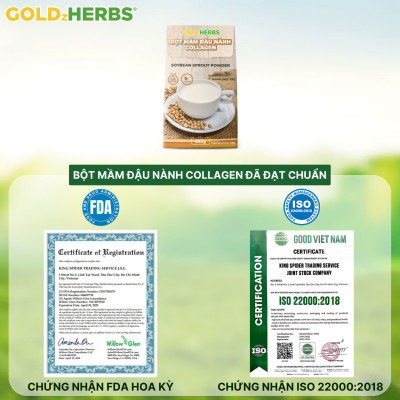 Bột mầm đậu nành Collagen GoldzHerbs – 14 gói/ 500g