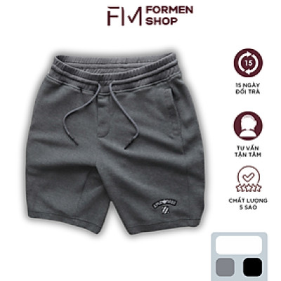 Quần short thun Tank thêu, chất thun Pique mắt thoi cao cấp - FORMEN SHOP - FMPS253