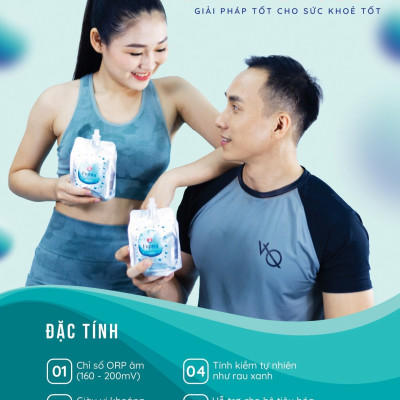 Nước Uống Giàu Hydrogen Fujiwa - Hộp 10 túi - Túi 300ml