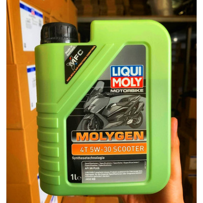 Dầu nhớt tổng hợp xe ga Molygen Liqui Moly 1L 5W30 - Tặng kèm 1 khăn lau chuyên dụng 3M màu ngẫu nhiên