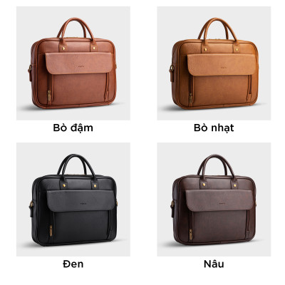 Cặp công sở Trita ( Thời trang nam đựng vừa laptop 14 inch - Cặp da TCA6 )