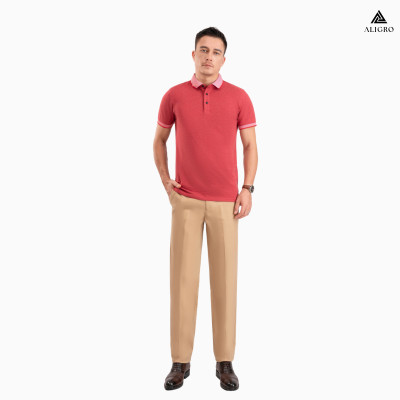 Áo Polo nam ngắn tay đỏ lợt ALGPLO99