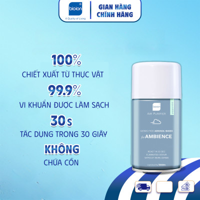 Combo 2 Bình Xịt Khử Mùi Sạch Khuẩn Không Khí Bioion Air Purifier 250ml (Không bao gồm máy xịt)