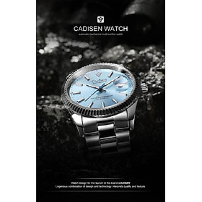 Đồng Hồ Nam Cadisen C8214M2 Chính Hãng Full Box Chống Nước Kính Chống Xước Dây Thép BH 2 Năm Máy Cơ
