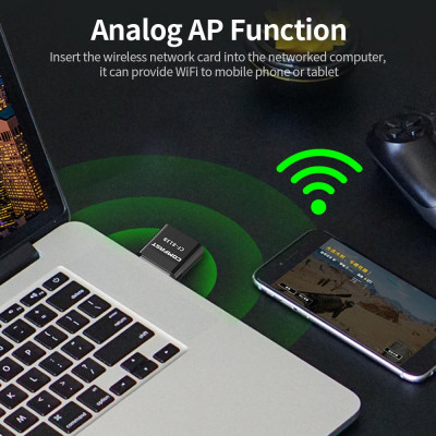 Thẻ mạng không dây USB băng tần kép 2,4 & 5,8 GHz BT COMFAST CF-813B 650M