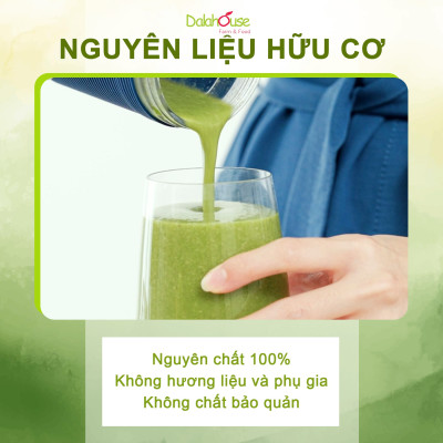 Bột cỏ lúa mì hữu cơ sấy lạnh Dalahouse - Nguyên chất, không đường