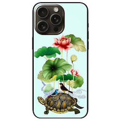 Ốp lưng dành cho Iphone 15 - Iphone 15 Plus - Iphone 15 Pro - Iphone 15 Pro Max - Sen Và Rùa - Hàng Chính Hãng