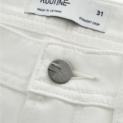 Quần Jean Nam ROUTINE Ống Suông Trơn Form Straight Crop - 10S23DPA018 | LASTORE MENSWEAR
