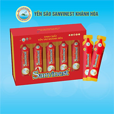 Hộp quà tặng Tinh chất Yến sào Khánh Hòa Sanvinest 20 túi 25ml - 513QT20