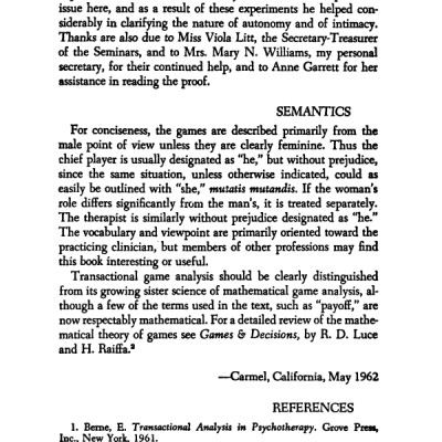 Games People Play: The Psychology of Human Relationships