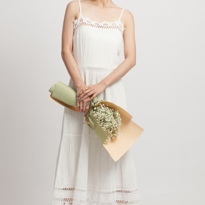 Maxi Trắng Cotton Ren Cao Cấp Luna Llena