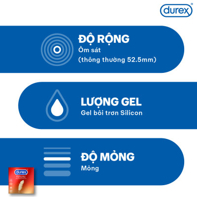Bao Cao Su Durex Fetherlite (Hộp 3 Cái)