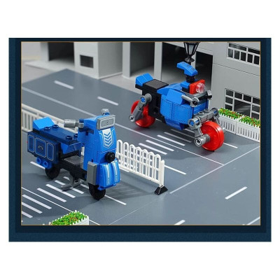 Đồ chơi - QMAN - 42206 Bộ đồ chơi xếp hình (8 trong 1) mô hình tàu hơi nước cổ điển giao Ngẫu Nhiên (KT 33x6.7x8.3cm)