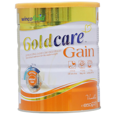 Sữa bột Wincofood Goldcare Gain: dinh dưỡng thích hợp cho mọi đối tượng và trẻ em từ 1 tuổi trở lên giúp tăng cân hiệu quả