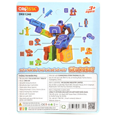 Đồ Chơi Lắp Ráp Biến Hình Robot Chữ Cái N - Cresta DK81240