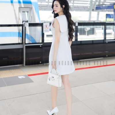 Đầm trắng cổ thuỷ thủ NGADO , đầm sang trọng , đầm dự tiệc , công sở