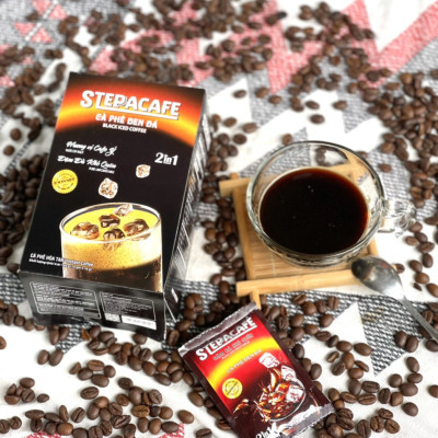 STEPPACAFE-Cà phê đen đá truyền thống (Hộp 10 gói x 16g)