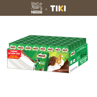 Thùng 48 Hộp Sữa Nestlé MILO Nước (180ml / Hộp) - không màng nhựa