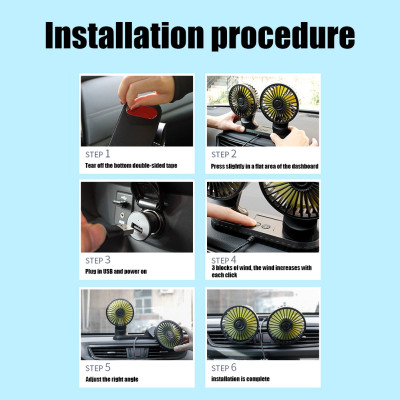 Quạt ô tô thông minh, quạt đôi đa năng xe hơi 12v, 24v xoay 360 tiện ích cao cấp mẫu mới loại tốt gió mạnh, phụ kiện ô tô