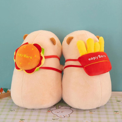 Gấu Bông Capybara Đeo Túi Đồ Ăn Dễ Thương Value Toys 30cm Cho Bé - Mẫu ngẫu nhiên