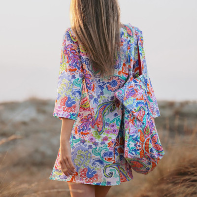 Đầm Xẻ Tà Thêu Cotton Isla Bonita