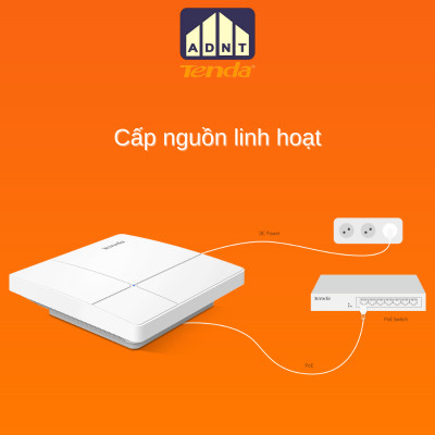 Bộ phát wifi ốp trần tốc độ cao 1200 Mbps Wireless Router I24 Tenda hàng chính hãng