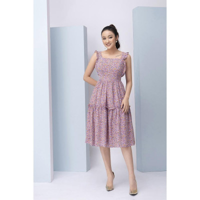 Đầm Nữ Hai Dây Hoa Nhí LUPERI LFV3210 Dáng Xòe Voan Hàn Thoáng Mát Cho Bạn Đi Chơi Đi Dạo Phố Đi Biển