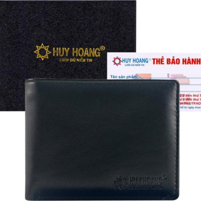 Ví Nam Da Bò Huy Hoàng HT2102 (12.5 x 9.5 cm) - Đen
